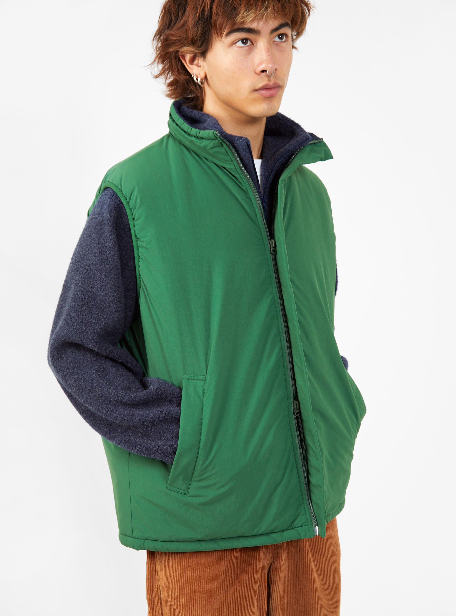 MIL CORDURA Puffer Vest Green by Beams Plus | Couverture & The