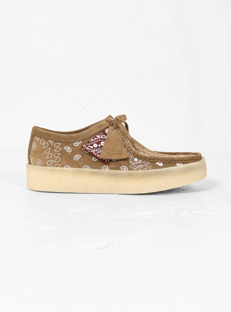 Wallabee Cup Shoes Dark Olive Paisley Print by Clarks Originals | Couverture & The Garbstore