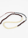 Long Venetian Glass Bead Necklace Black, Cream & Burgundy by NORTH WORKS | Couverture & The Garbstore