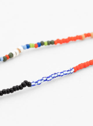 Long Venetian Glass Bead Necklace Black, Lime & Red by NORTH WORKS | Couverture & The Garbstore