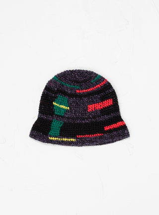 Hand Knit Roll Bucket Hat Black by Sublime | Couverture & The Garbstore