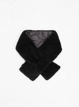 Quilted Boa Reversible Muffler Black by Sublime | Couverture & The Garbstore