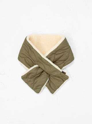Quilted Boa Reversible Muffler Olive by Sublime | Couverture & The Garbstore