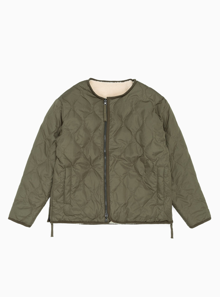 Military Reversible Down Jacket Dark Olive & Cream by TAION by Couverture & The Garbstore