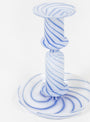 Flare Stripe Milk Medium Candle Holder Blue by Hay | Couverture & The Garbstore