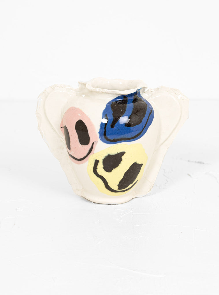 Smiley Vase Yellow, Pink & Blue by DUM KERAMIK by Couverture & The Garbstore
