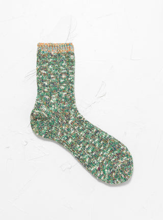 Multicolour Cotton-Blend Slub Socks Green by Mauna Kea by Couverture & The Garbstore