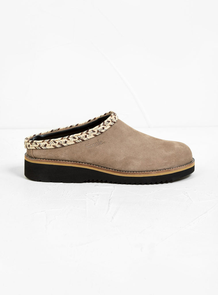Original Suede Clogs Taupe by Simple by Couverture & The Garbstore
