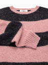 Suedehead Sweater Pink & Charcoal Stripe by YMC by Couverture & The Garbstore