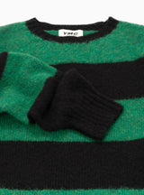 Suedehead Sweater Black & Green Stripe by YMC | Couverture & The Garbstore