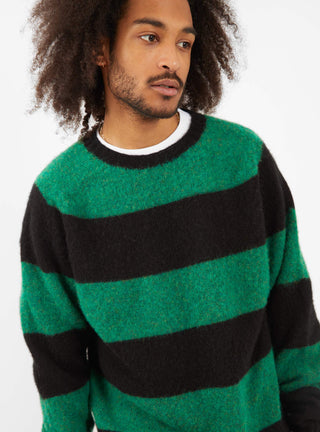 Suedehead Sweater Black & Green Stripe by YMC | Couverture & The Garbstore
