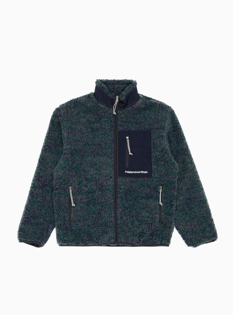 SP Sherpa Fleece Jacket Green & Purple by thisisneverthat | Couverture & The Garbstore