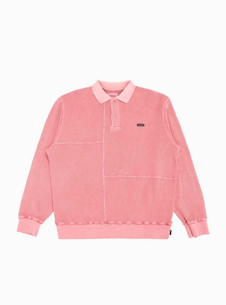 Waffle Knit Polo Shirt Pink by thisisneverthat | Couverture & The Garbstore