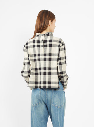 Gia Top Black & White Check by YMC by Couverture & The Garbstore