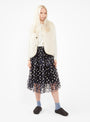 Tate Flocked Midi Skirt Black by Shrimps | Couverture & The Garbstore
