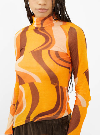 Logan Top Orange Print by Rejina Pyo by Couverture & The Garbstore