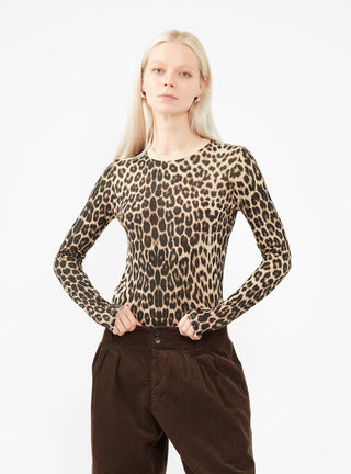 Long Sleeve T-shirt Brown & Beige Leopard by Baserange by Couverture & The Garbstore