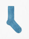 Rib Ankle Socks Dark Isatis Blue by Baserange by Couverture & The Garbstore