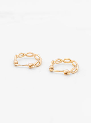 Small Braided Hoop Earrings Gold by Helena Rohner | Couverture & The Garbstore