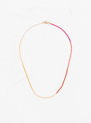 Short Miyuki Glass Bead Necklace Gold & Red by Helena Rohner | Couverture & The Garbstore