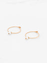 18k Tiny Pearl Small Hoop Earrings Gold & Pearl by Helena Rohner | Couverture & The Garbstore