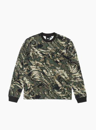 Basic Stock Logo Thermal T-shirt Green Camo by Stüssy by Couverture & The Garbstore
