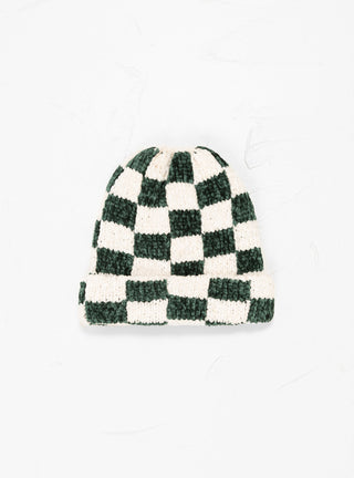 Crochet Checkered Beanie Green & White by Stüssy by Couverture & The Garbstore
