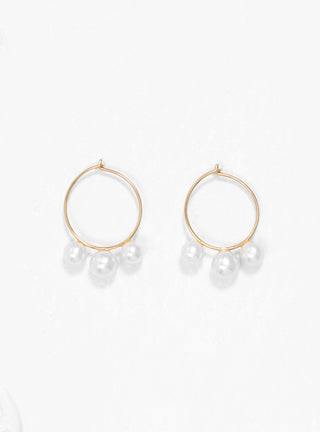 3 Pearls Hoop Earrings by Saskia Diez | Couverture & The Garbstore