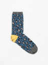 84Yarns 4 Eye Leopard Socks Blue by Kapital by Couverture & The Garbstore