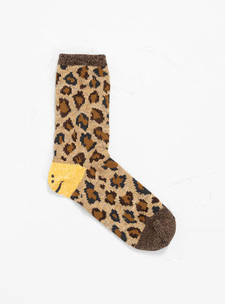 84Yarns 4 Eye Leopard Socks Brown by Kapital by Couverture & The Garbstore