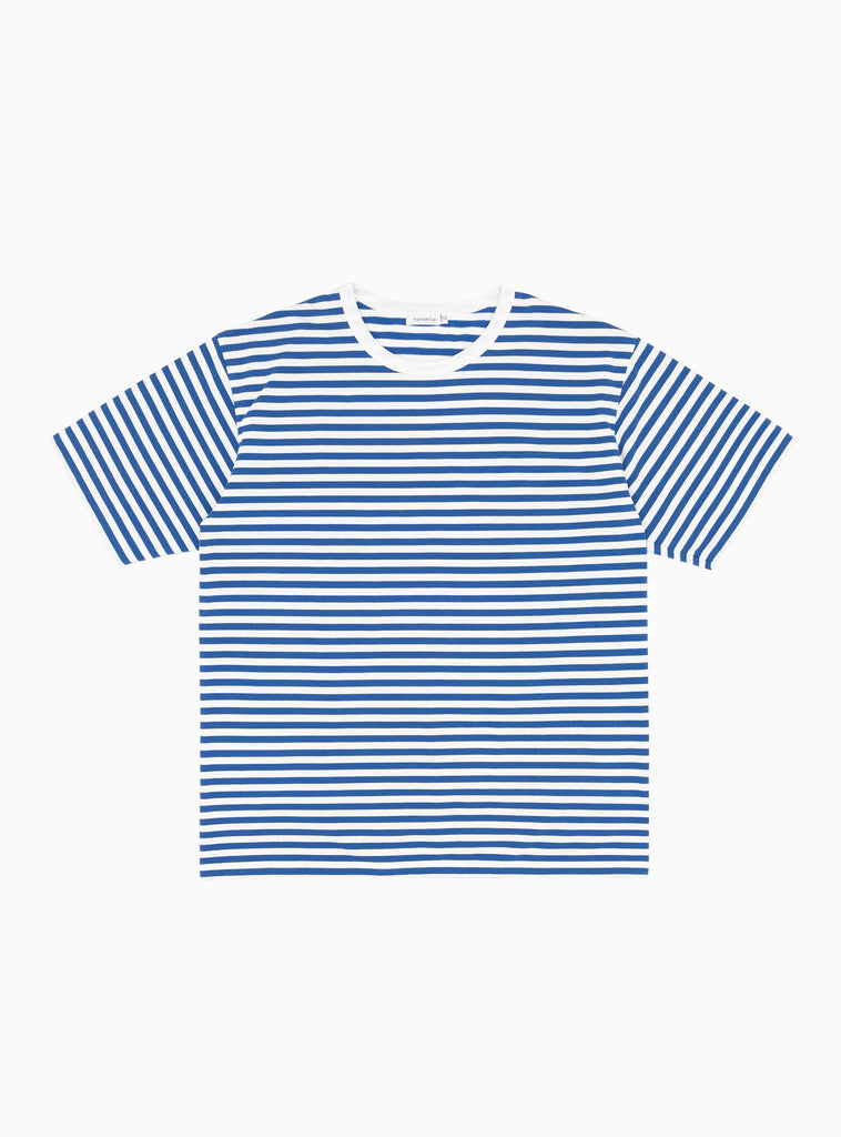 COOLMAX T-shirt Royal Blue Stripe by nanamica by Couverture & The Garbstore