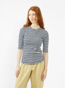 Charlotte T-shirt Navy & White Stripe by YMC | Couverture & The Garbstore