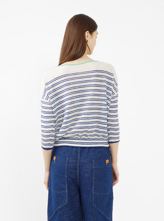 Neep Sweater Off White & Blue Stripe - Bellerose
