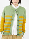 Rosa Cardigan Yellow & Green Stripe by Cawley | Couverture & The Garbstore