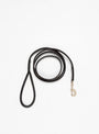 Rolled Leather Dog Leash Black & Silver by Tory Leather | Couverture & The Garbstore