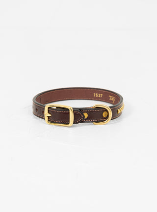 Clincher Dog Collar Havana Brown & Brass by Tory Leather | Couverture & The Garbstore
