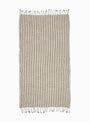 Karam Cotton & Linen Towel Black & Cream by Mizar & Alcor | Couverture & The Garbstore