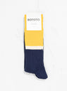 Bicolour Ribbed Crew Socks Yellow & Navy by ROTOTO | Couverture & The Garbstore