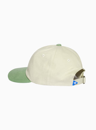 Classic Logo 6-panel Cap Bone White & Smoke Green by Reception by Couverture & The Garbstore