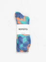 Tie Dye Chunky Ribbed Crew Socks Blue, Orange & Turquoise by ROTOTO | Couverture & The Garbstore