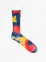 Tie Dye Chunky Ribbed Crew Socks Red & Blue by ROTOTO | Couverture & The Garbstore