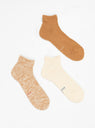 Organic Daily 3 Pack Ankle Socks Ecru & Brown by ROTOTO | Couverture & The Garbstore