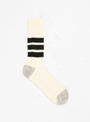 Coarse Ribbed Oldschool Socks Ecru & Black by ROTOTO | Couverture & The Garbstore