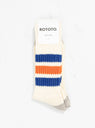 Coarse Ribbed Oldschool Socks Ecru, Blue & Orange by ROTOTO | Couverture & The Garbstore