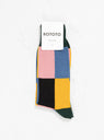 4 Panel Crew Socks Dark Green, Light Blue & Yellow by ROTOTO | Couverture & The Garbstore
