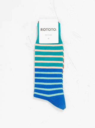 Multi Marine Stripe Socks Blue, Green & Red by ROTOTO | Couverture & The Garbstore