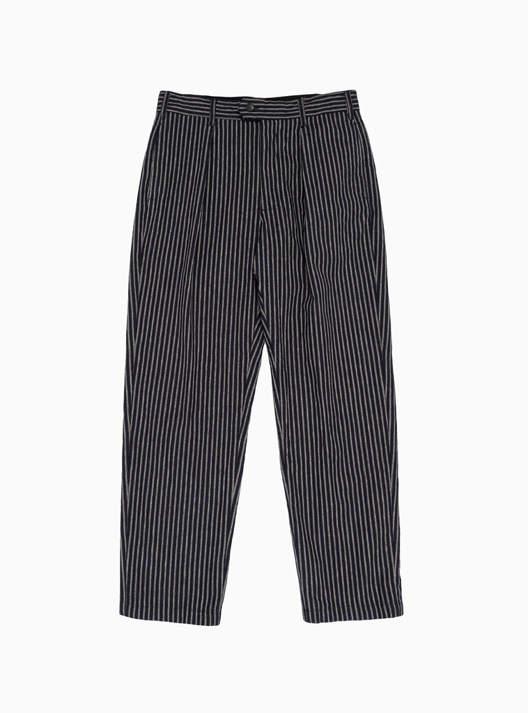Carlyle LC Trousers Navy & Grey Stripe by Engineered Garments | Couverture & The Garbstore