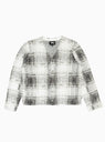 Hairy Plaid Cardigan White by Stüssy by Couverture & The Garbstore