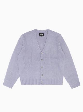 Brushed Cardigan Lavender by Stüssy by Couverture & The Garbstore