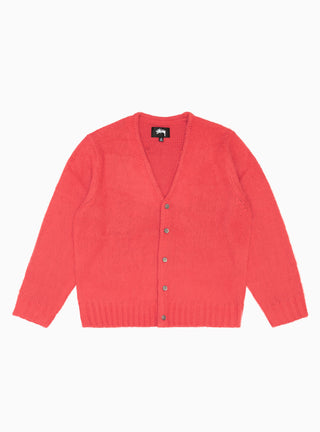Brushed Cardigan Red by Stüssy by Couverture & The Garbstore